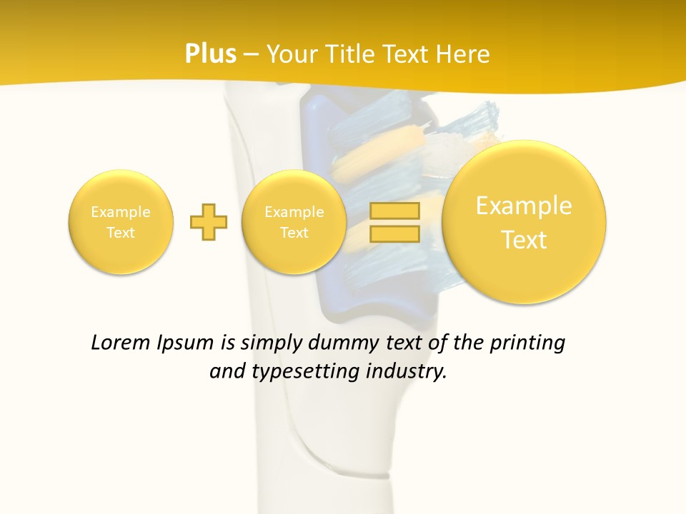Toothbrush Photo Closeup PowerPoint Template