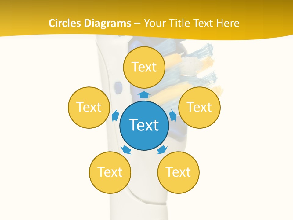 Toothbrush Photo Closeup PowerPoint Template