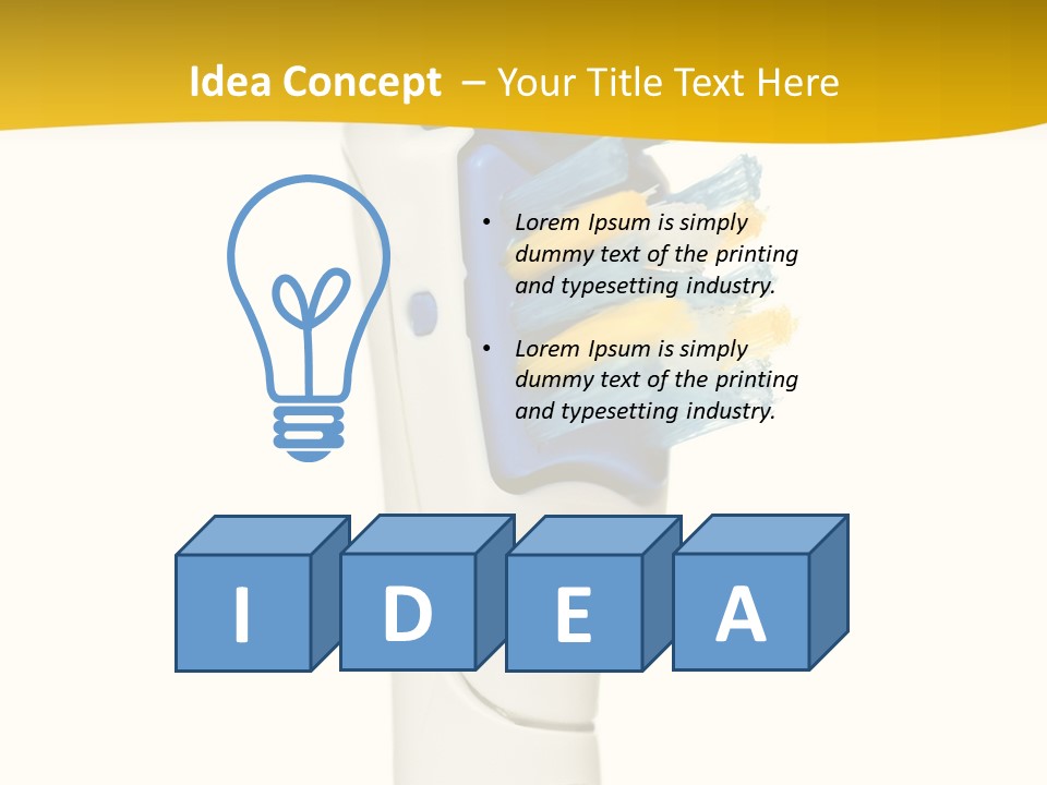 Toothbrush Photo Closeup PowerPoint Template