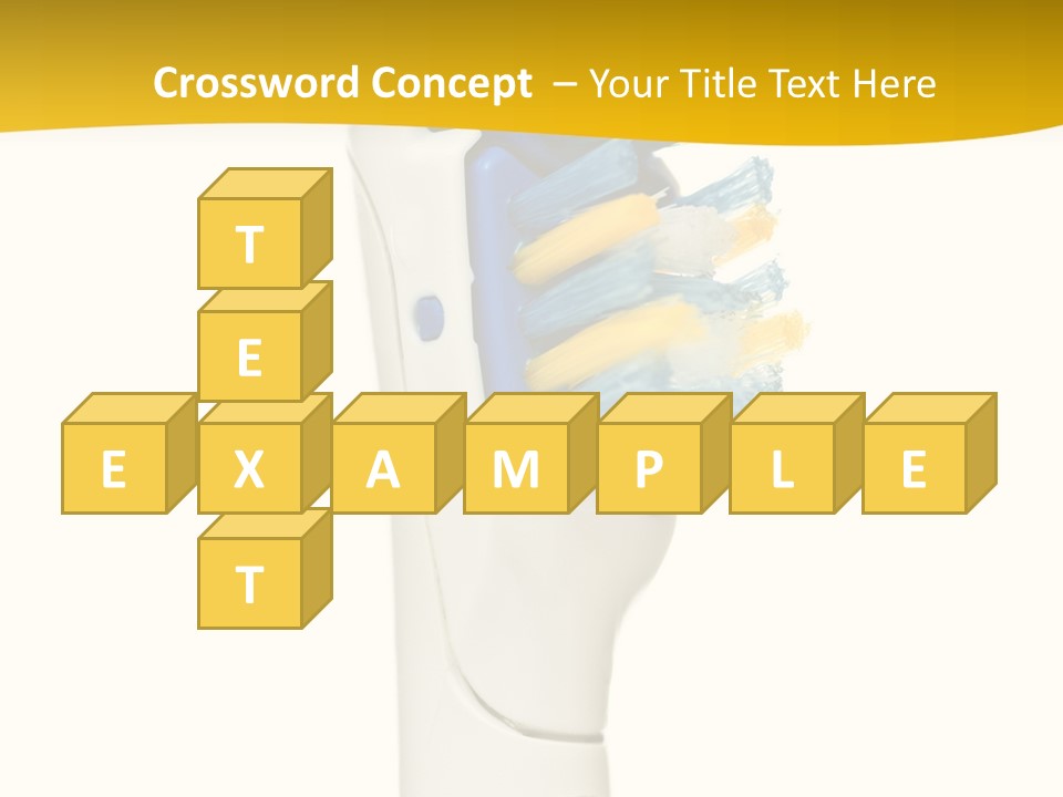 Toothbrush Photo Closeup PowerPoint Template