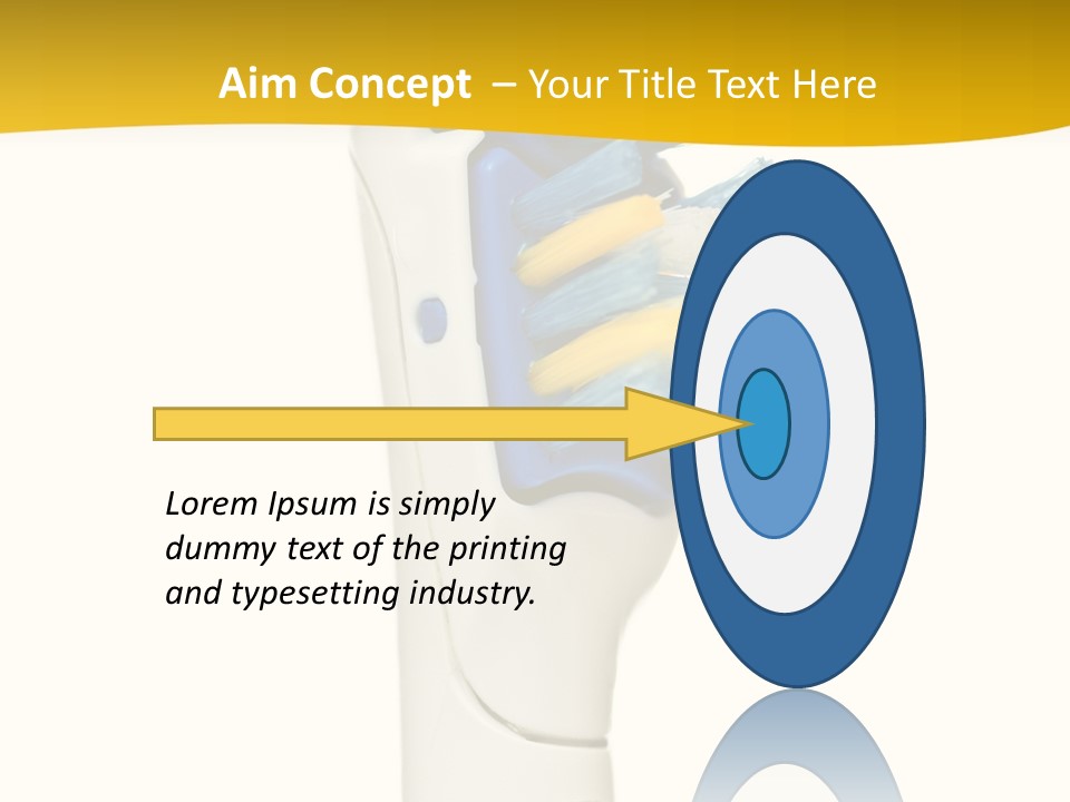 Toothbrush Photo Closeup PowerPoint Template