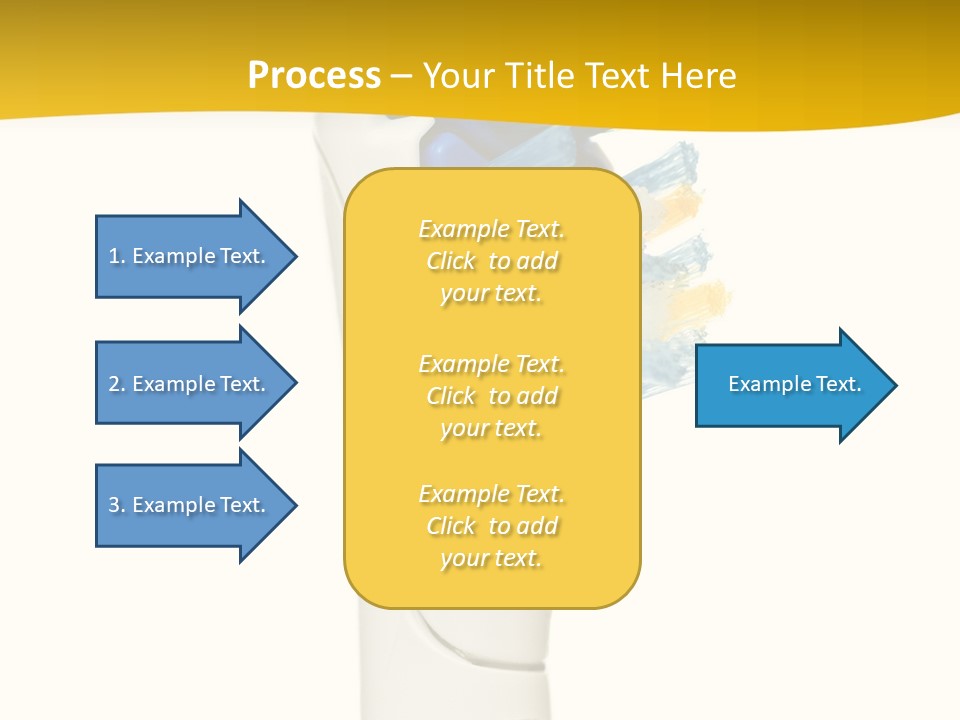 Toothbrush Photo Closeup PowerPoint Template