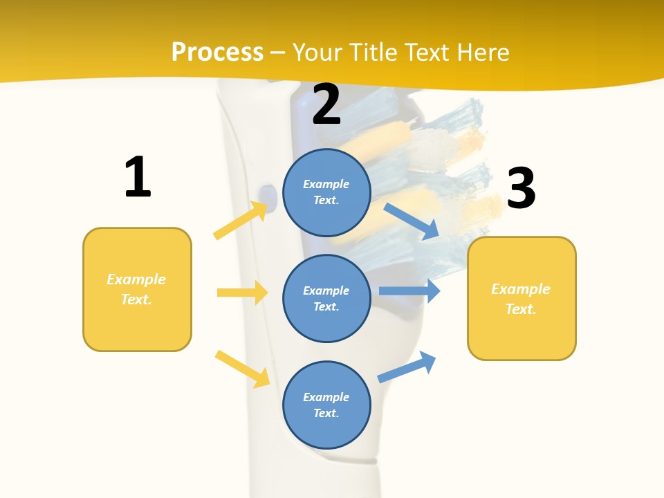 Toothbrush Photo Closeup PowerPoint Template