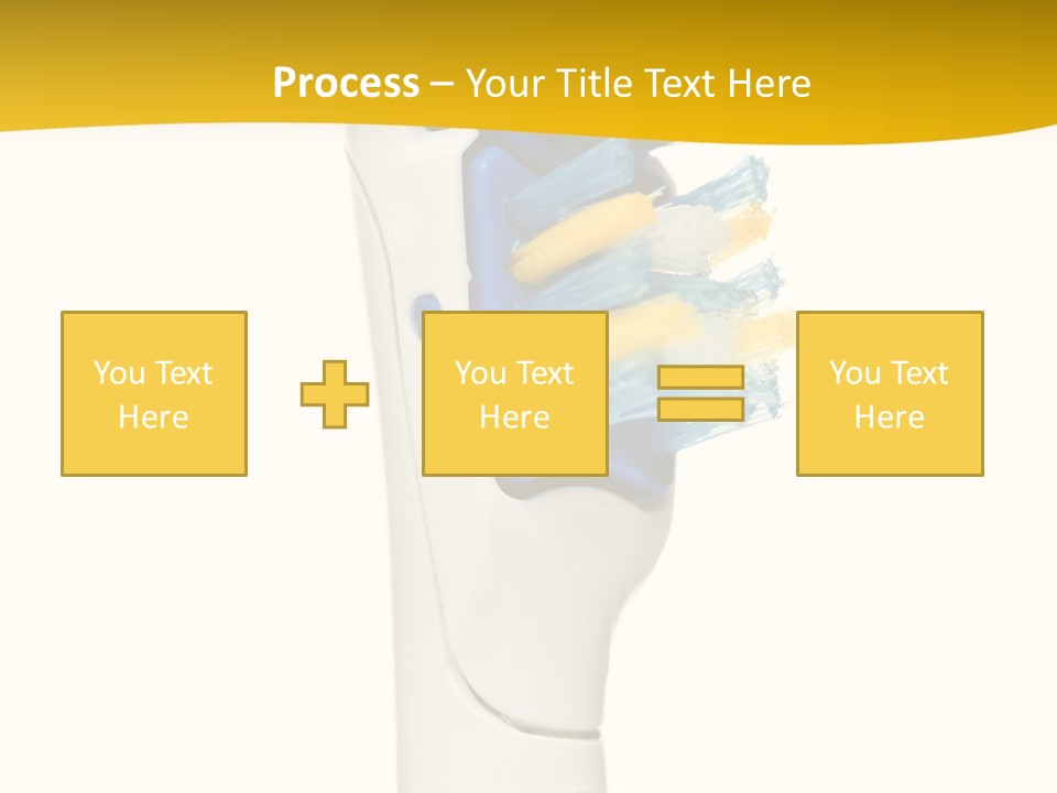 Toothbrush Photo Closeup PowerPoint Template