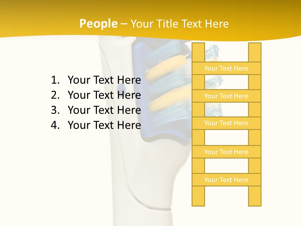 Toothbrush Photo Closeup PowerPoint Template