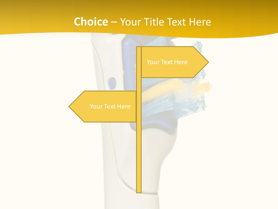 Toothbrush Photo Closeup PowerPoint Template