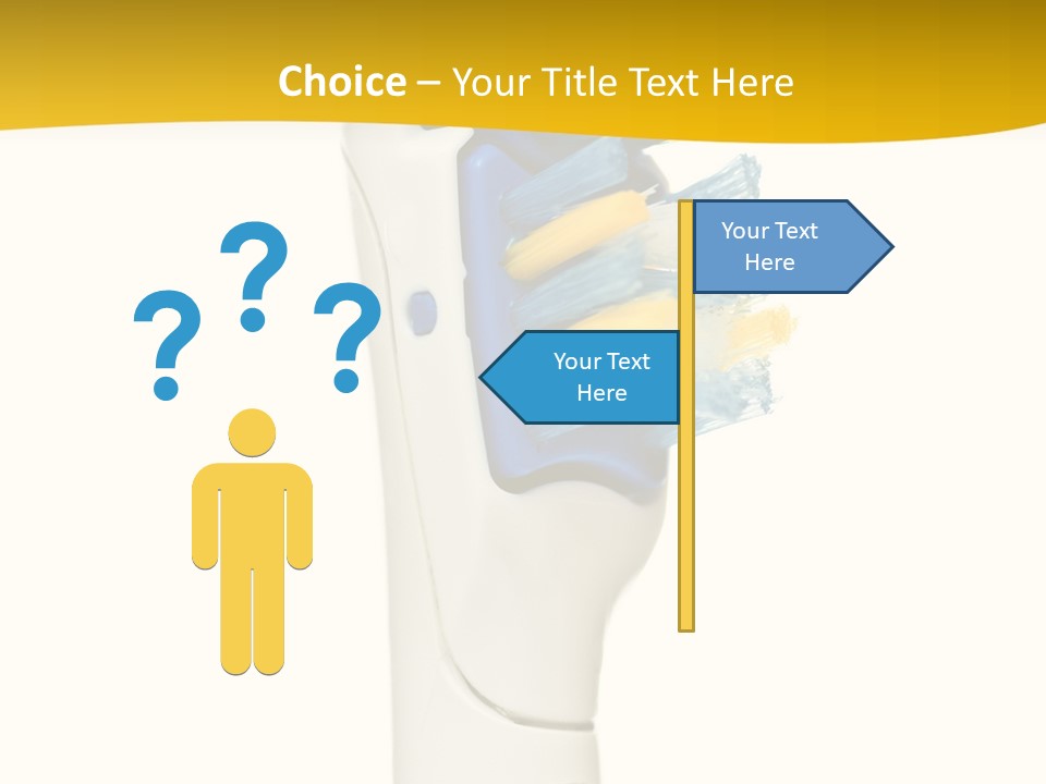 Toothbrush Photo Closeup PowerPoint Template