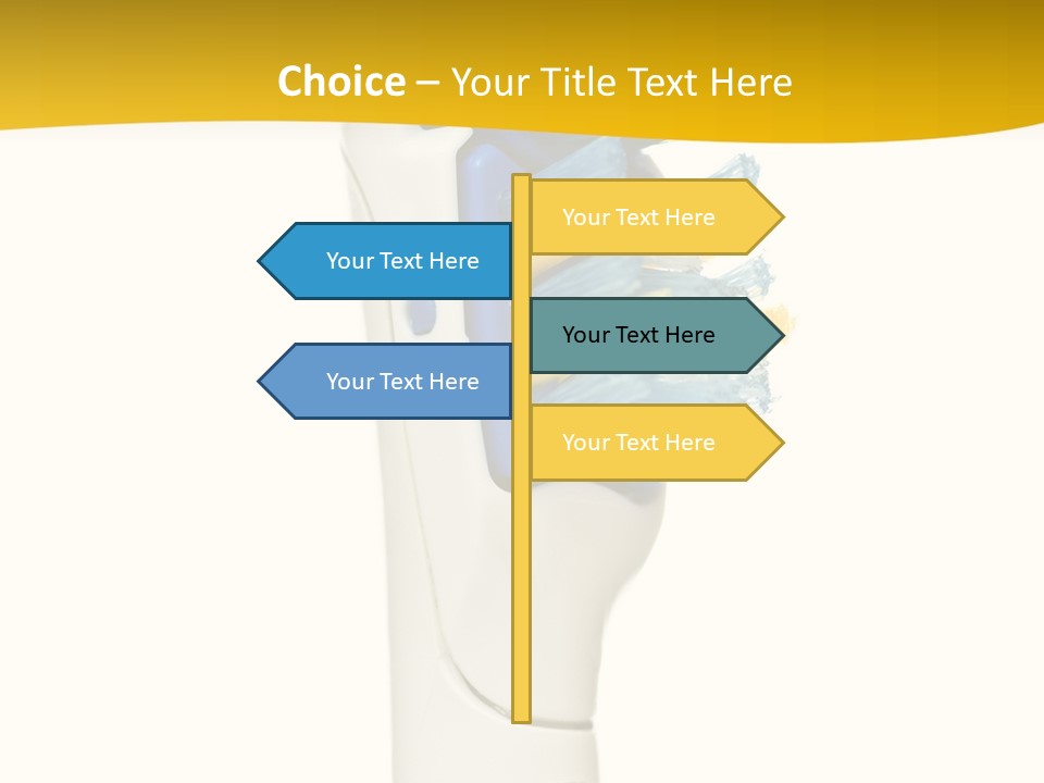 Toothbrush Photo Closeup PowerPoint Template