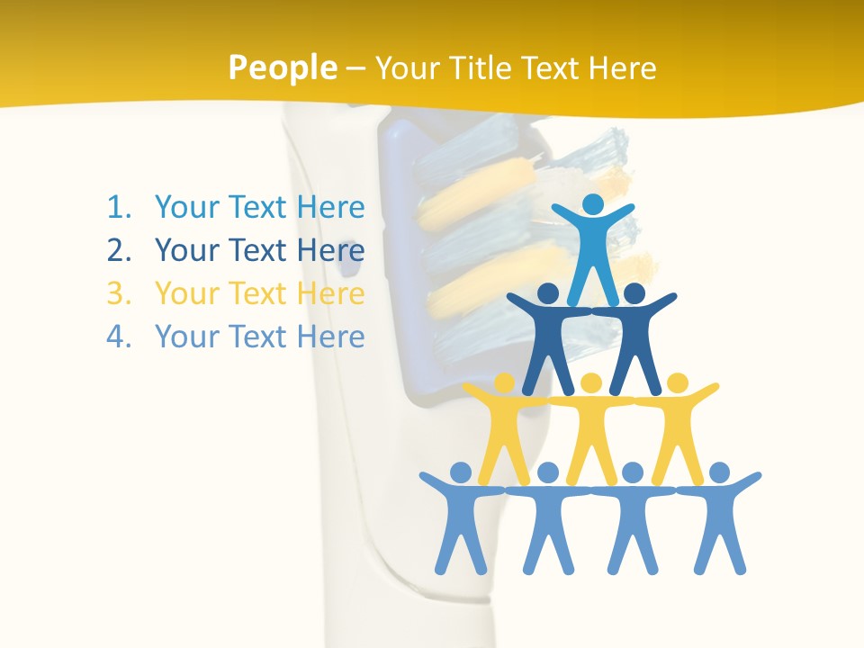 Toothbrush Photo Closeup PowerPoint Template