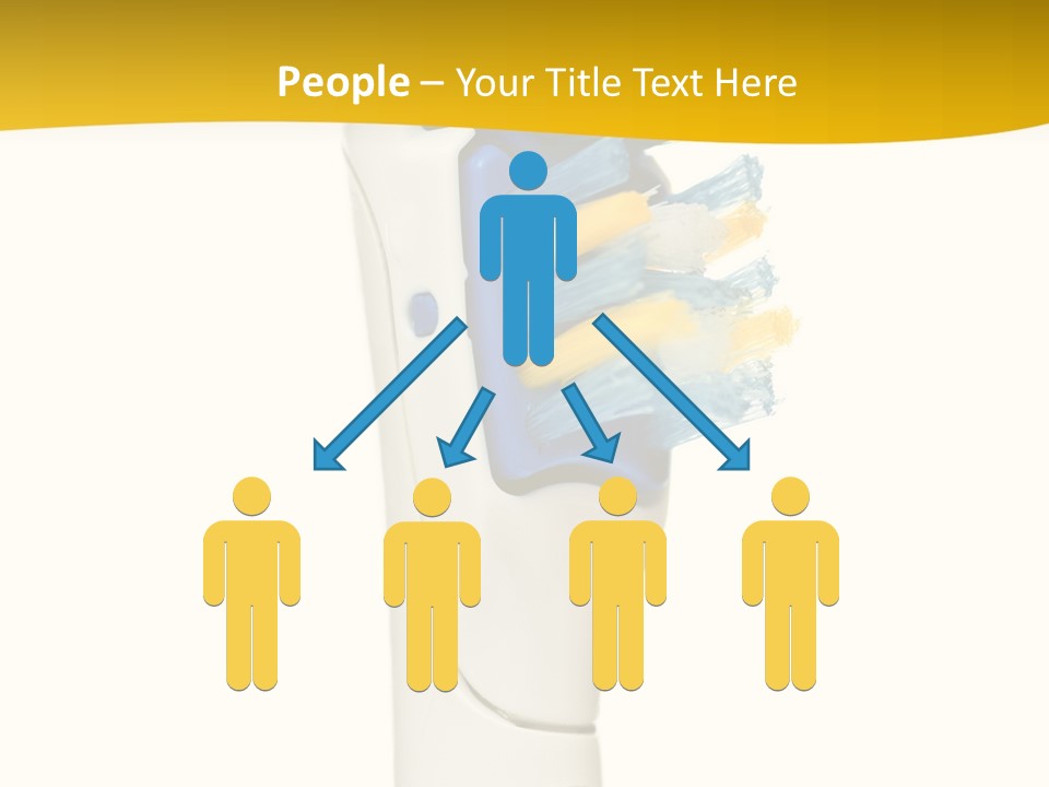 Toothbrush Photo Closeup PowerPoint Template