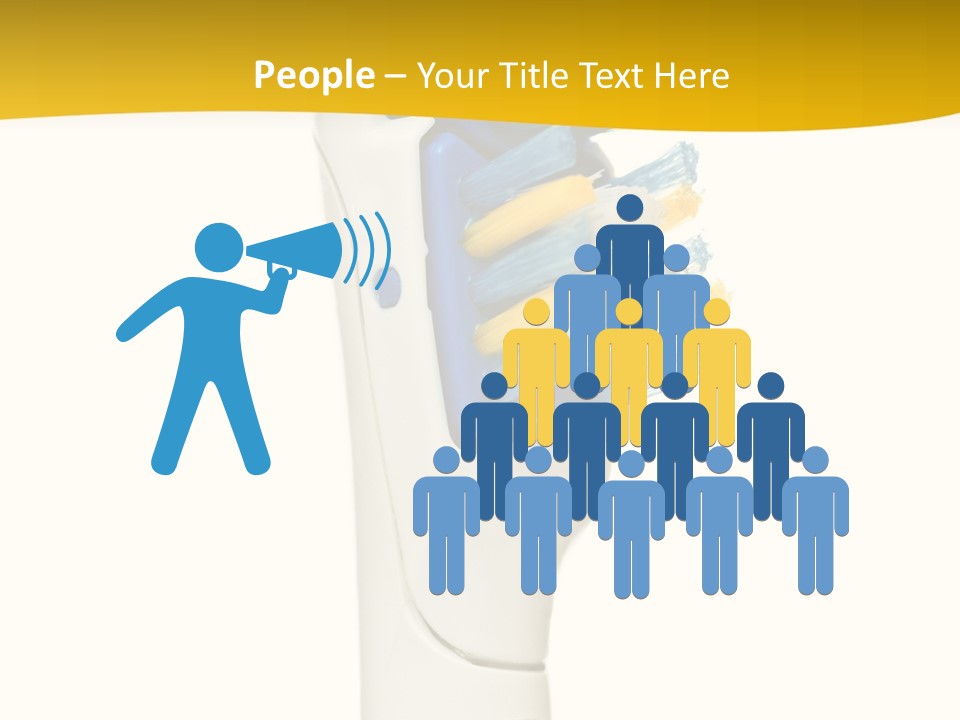 Toothbrush Photo Closeup PowerPoint Template