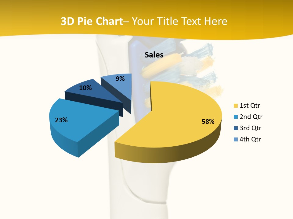 Toothbrush Photo Closeup PowerPoint Template