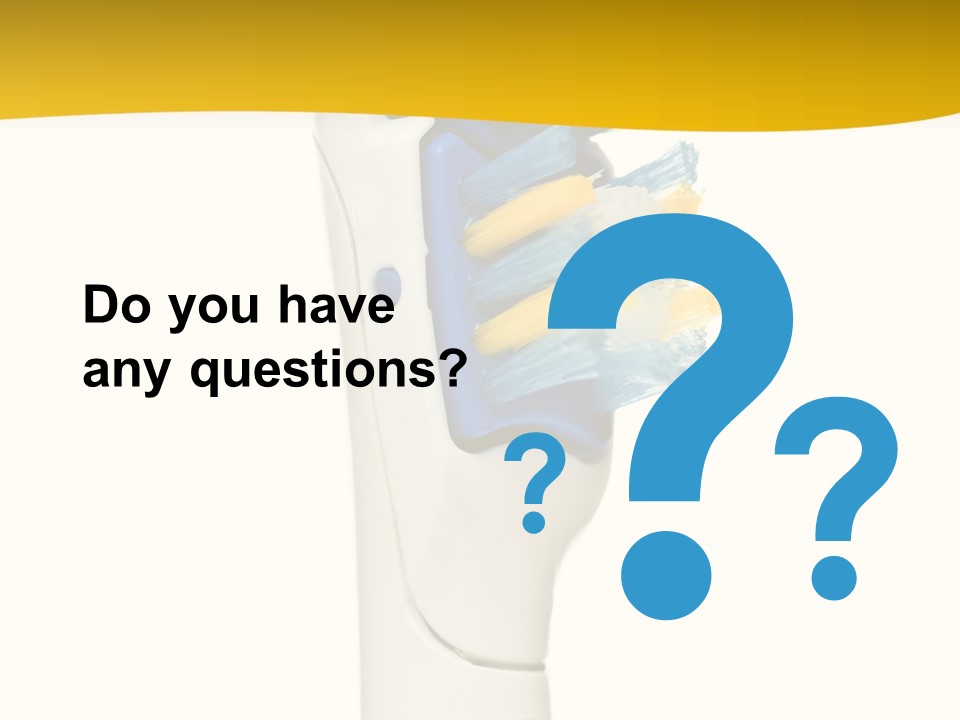 Toothbrush Photo Closeup PowerPoint Template