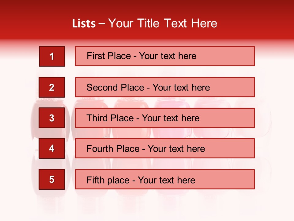 Bottle Group Reflection PowerPoint Template
