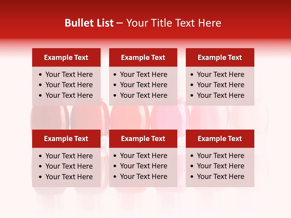 Bottle Group Reflection PowerPoint Template