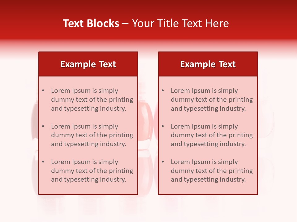 Bottle Group Reflection PowerPoint Template