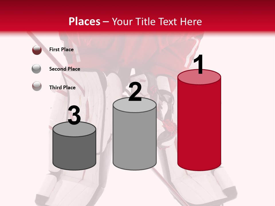 Goalie Puck Background PowerPoint Template