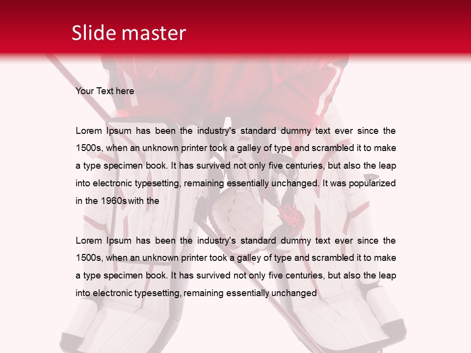 Goalie Puck Background PowerPoint Template