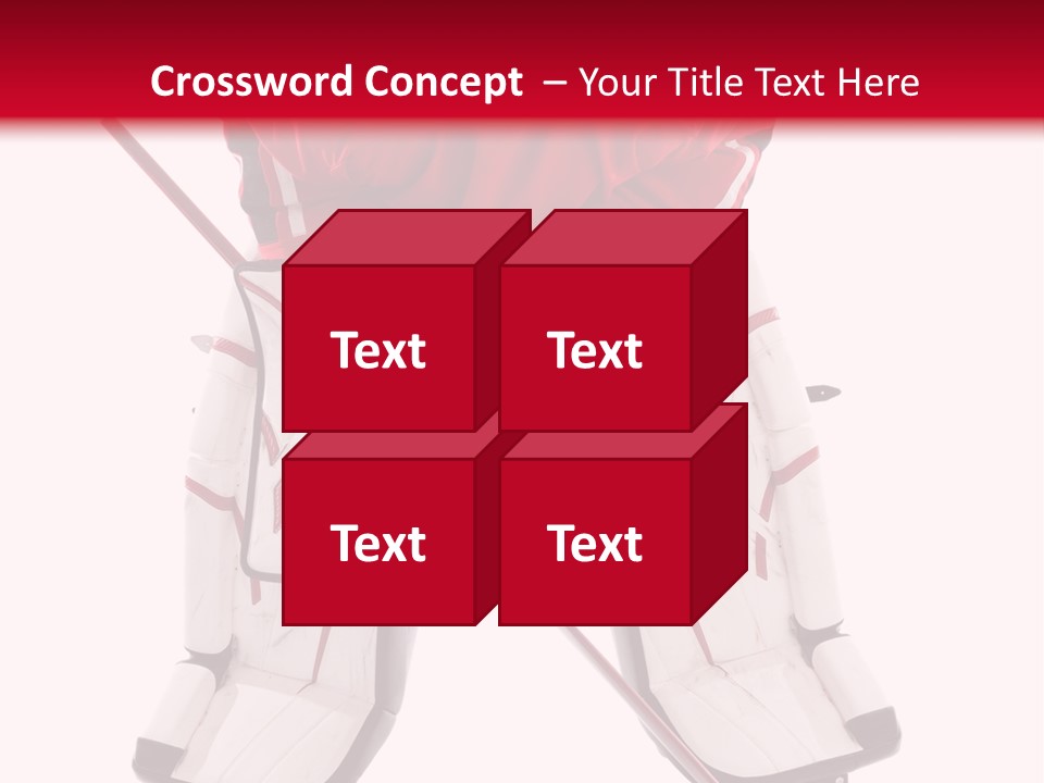 Goalie Puck Background PowerPoint Template