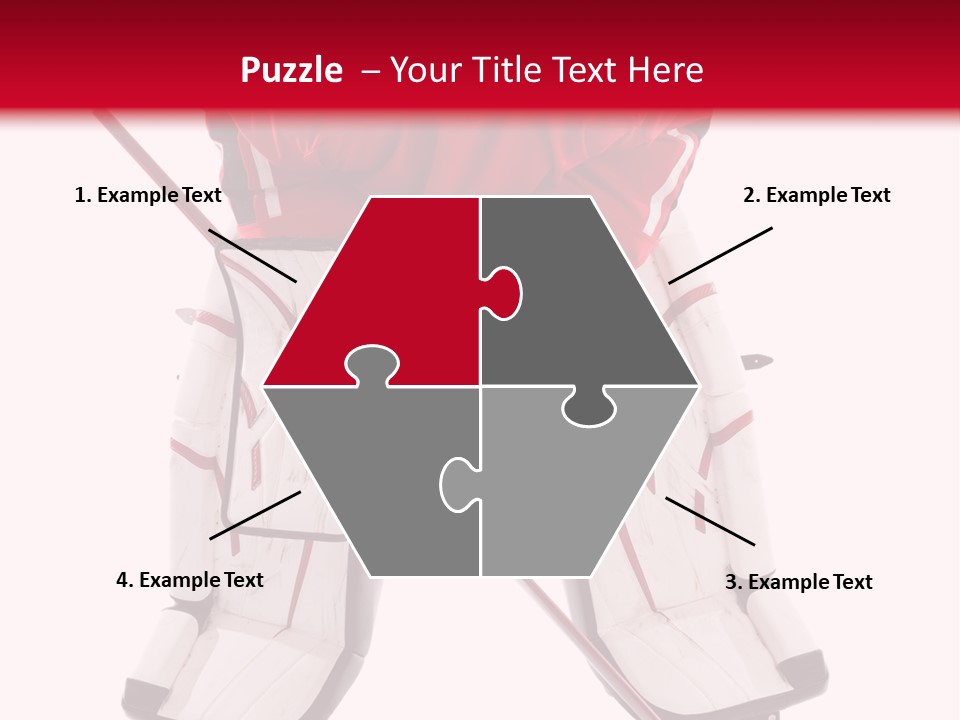 Goalie Puck Background PowerPoint Template