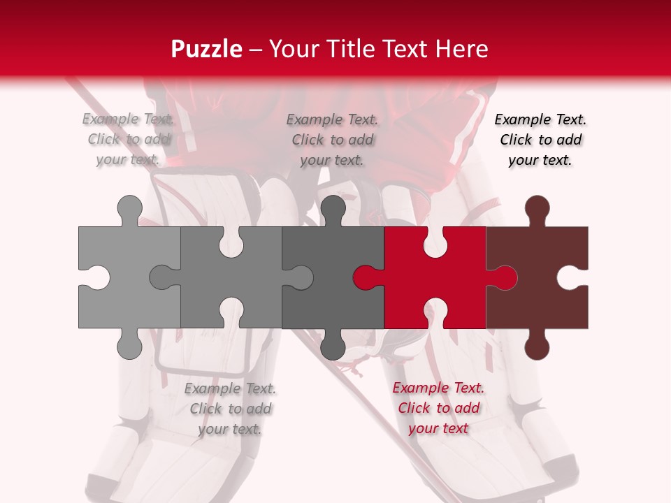 Goalie Puck Background PowerPoint Template