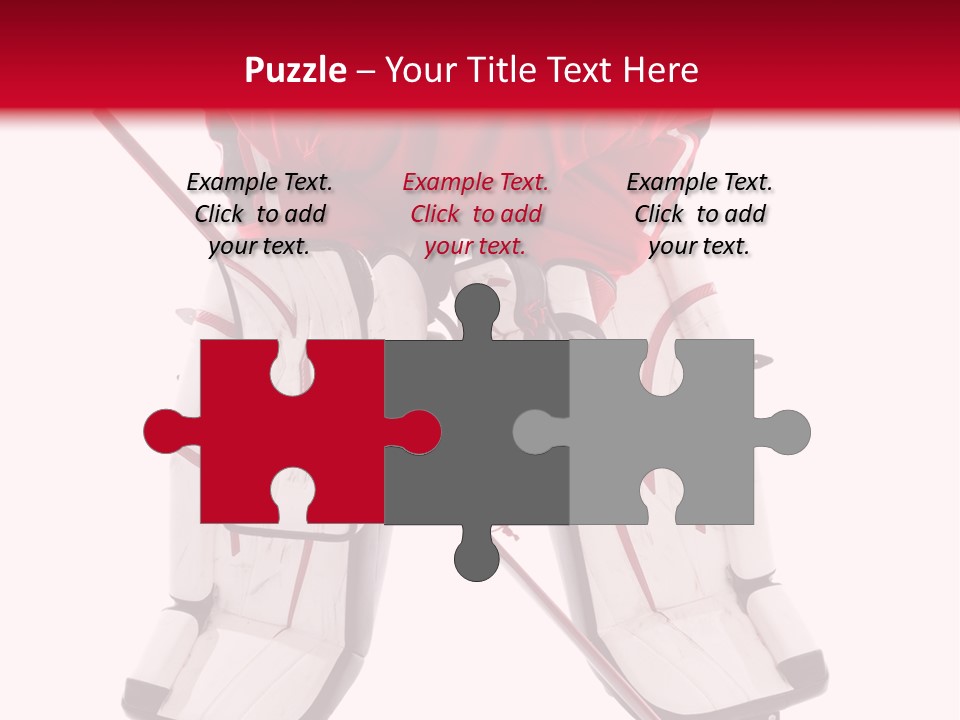 Goalie Puck Background PowerPoint Template