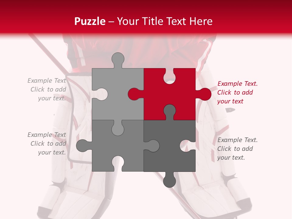 Goalie Puck Background PowerPoint Template