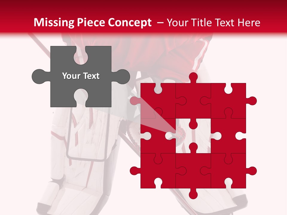 Goalie Puck Background PowerPoint Template