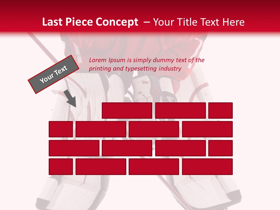 Goalie Puck Background PowerPoint Template