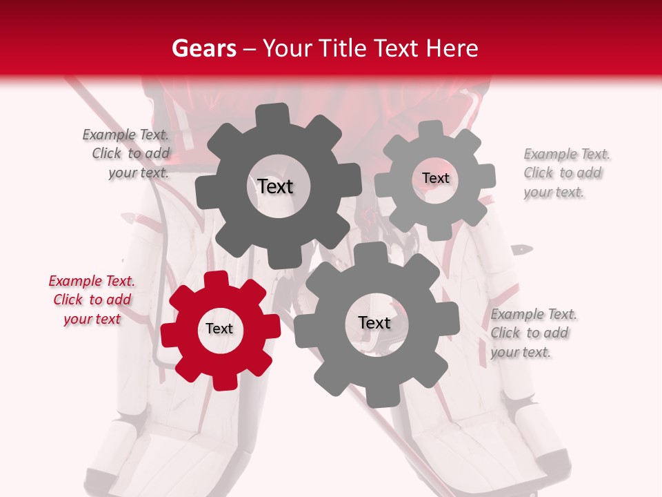 Goalie Puck Background PowerPoint Template