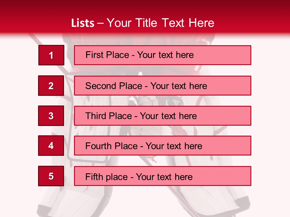 Goalie Puck Background PowerPoint Template