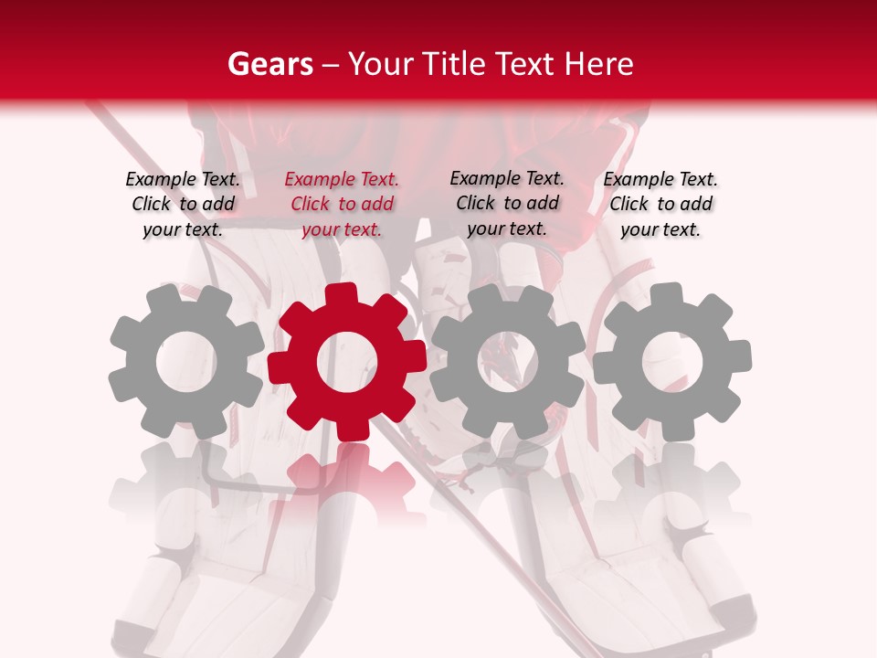 Goalie Puck Background PowerPoint Template