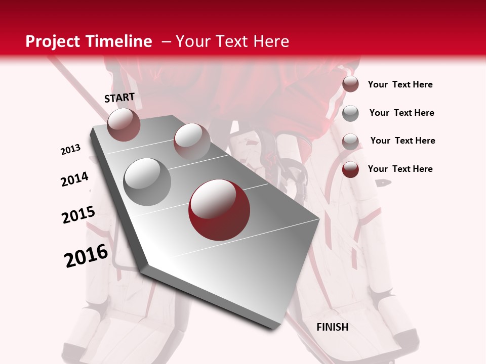 Goalie Puck Background PowerPoint Template