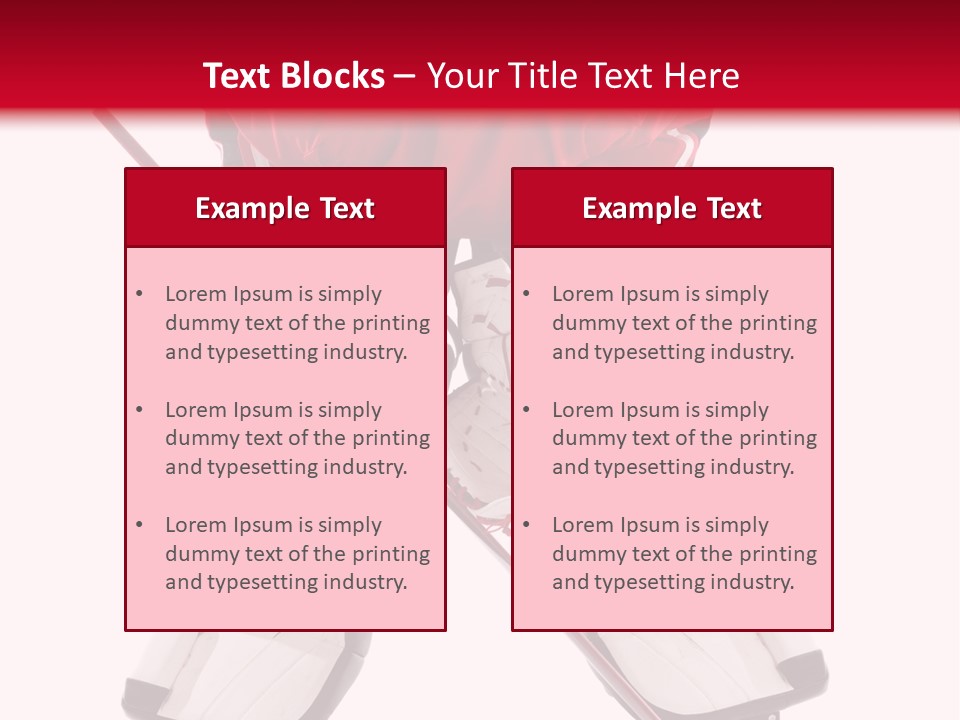 Goalie Puck Background PowerPoint Template