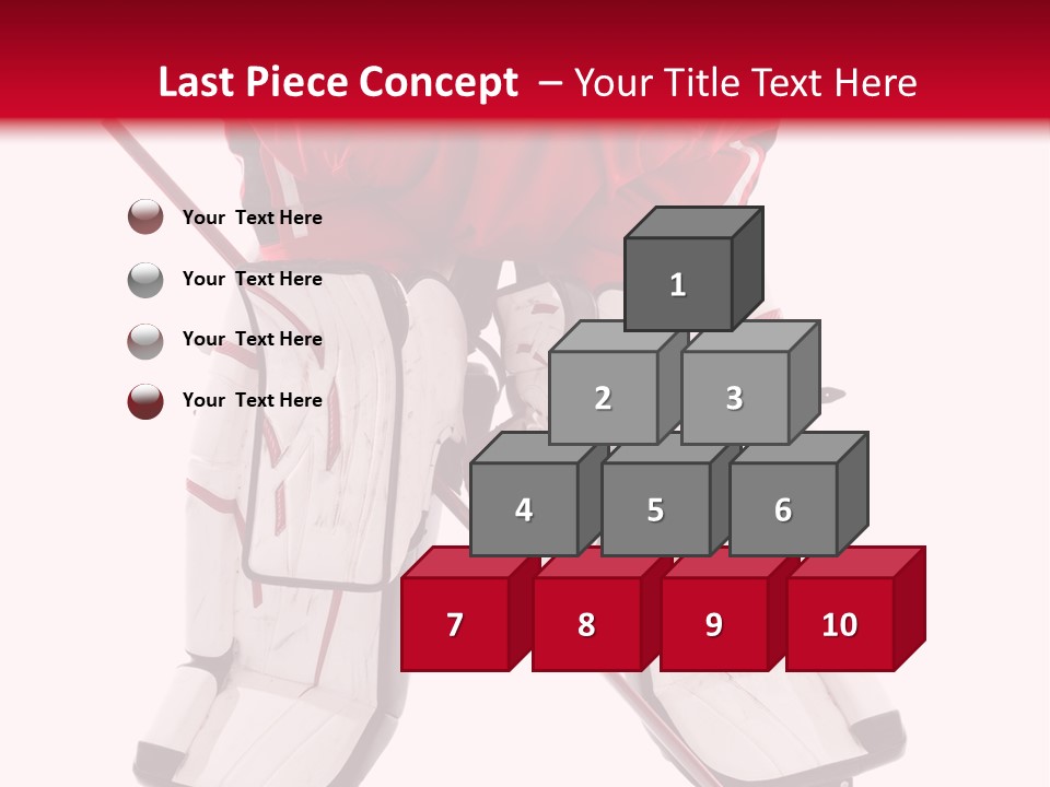 Goalie Puck Background PowerPoint Template