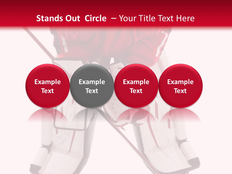 Goalie Puck Background PowerPoint Template