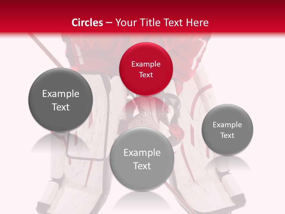 Goalie Puck Background PowerPoint Template