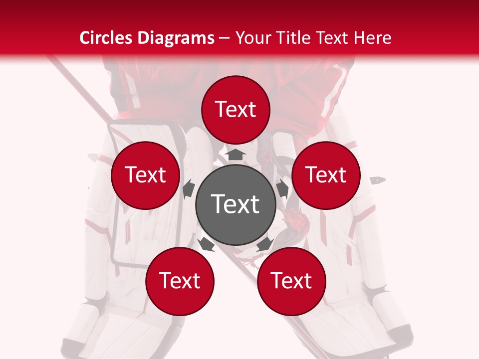 Goalie Puck Background PowerPoint Template