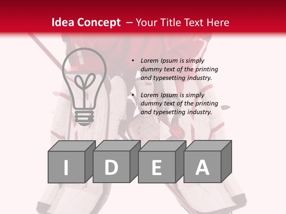 Goalie Puck Background PowerPoint Template