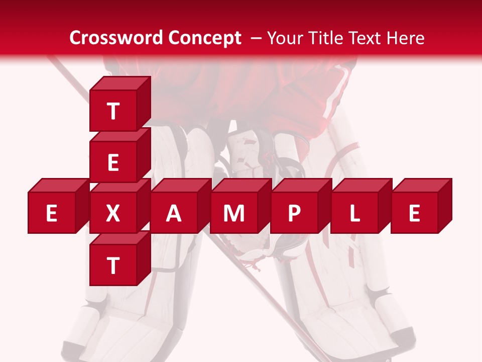 Goalie Puck Background PowerPoint Template