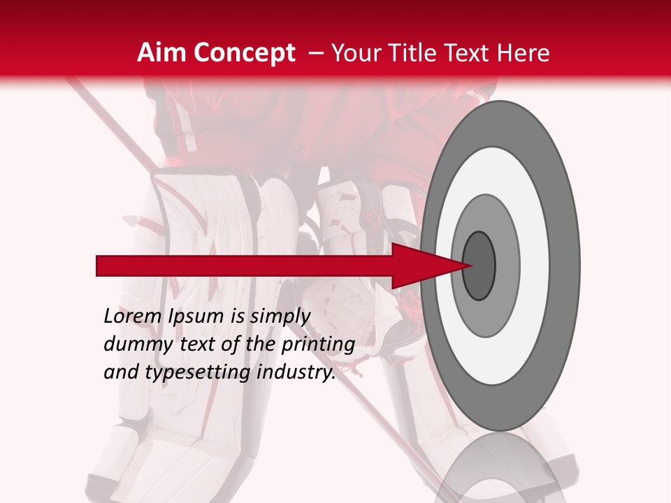 Goalie Puck Background PowerPoint Template