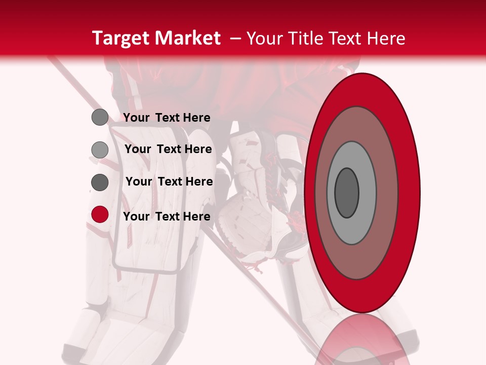 Goalie Puck Background PowerPoint Template