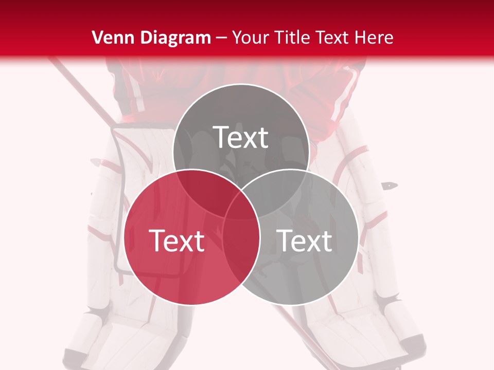 Goalie Puck Background PowerPoint Template