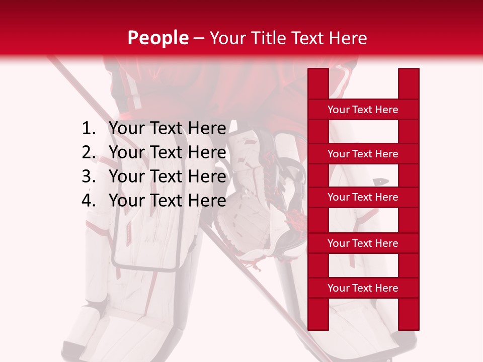 Goalie Puck Background PowerPoint Template