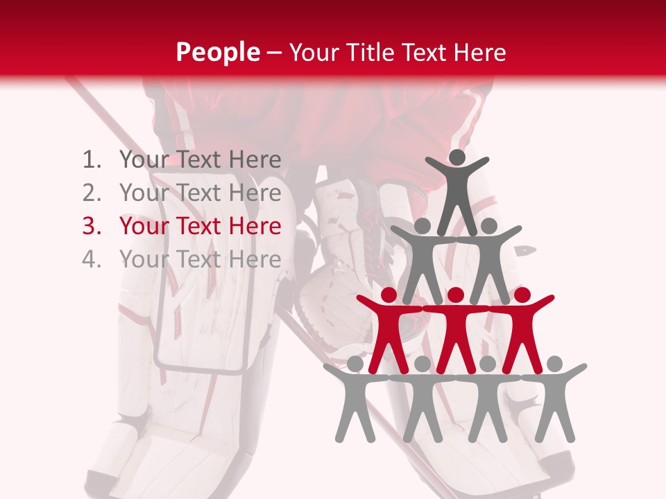 Goalie Puck Background PowerPoint Template