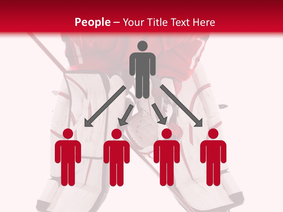 Goalie Puck Background PowerPoint Template