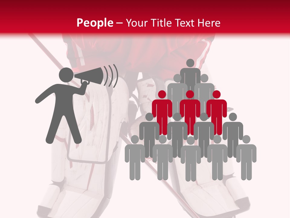 Goalie Puck Background PowerPoint Template