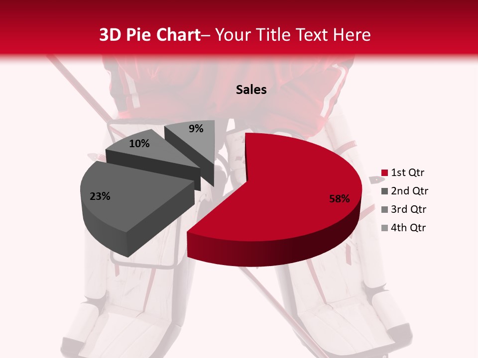 Goalie Puck Background PowerPoint Template
