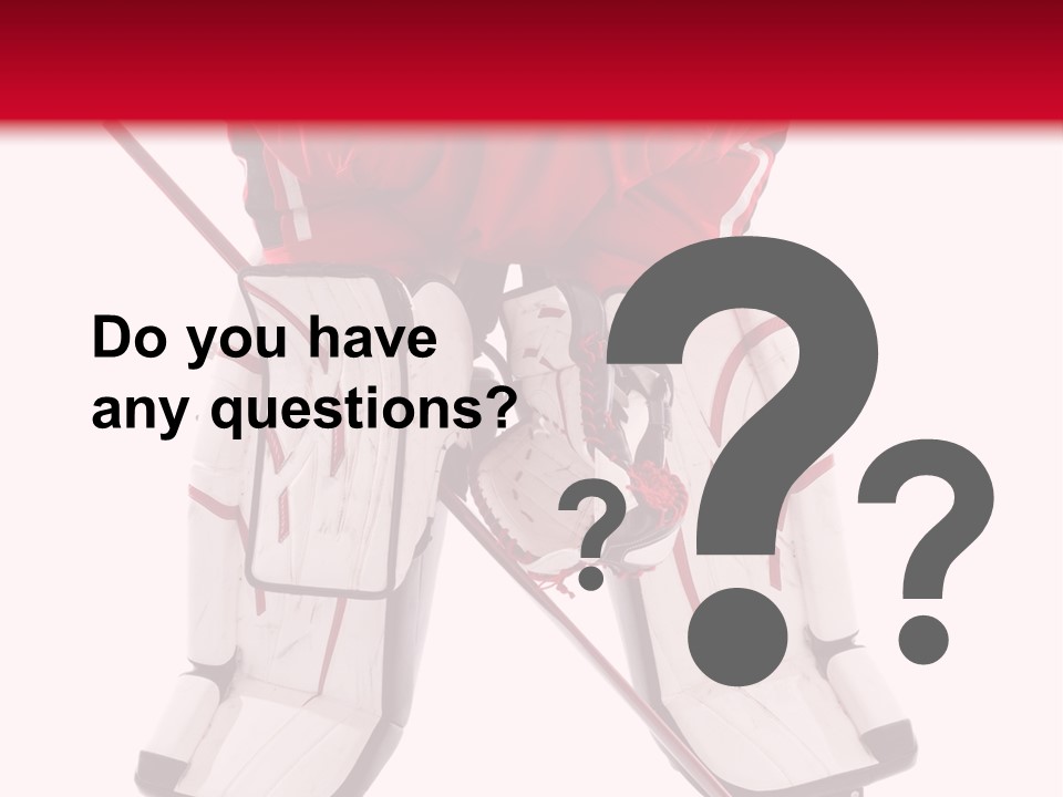 Goalie Puck Background PowerPoint Template