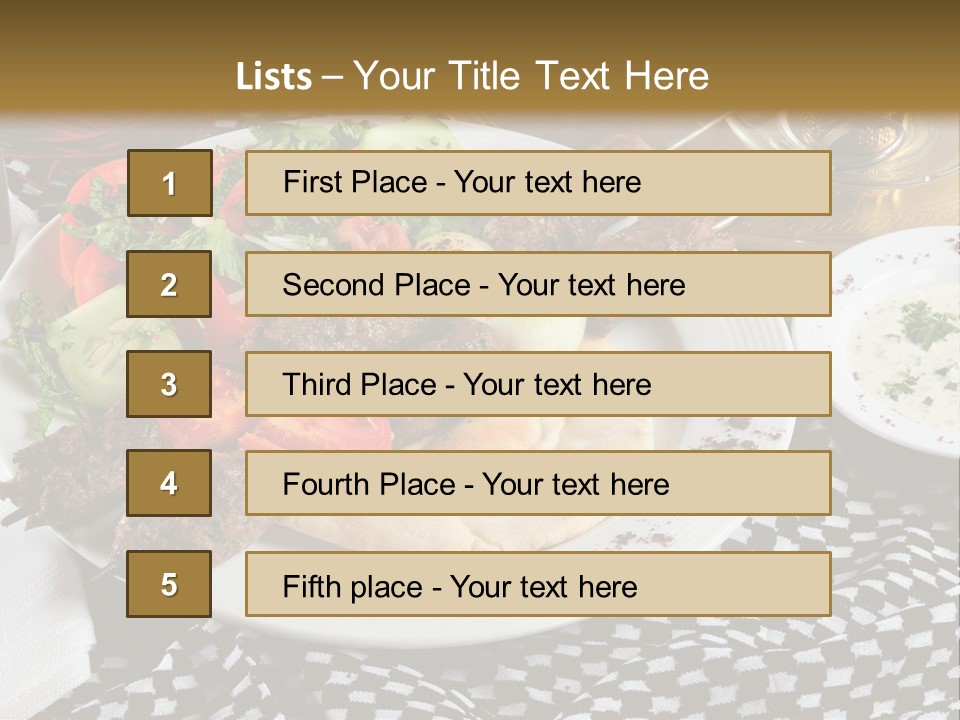 Mediterranean Food Grilled PowerPoint Template